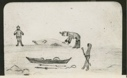 Image of Drawing of Eskimo [Kalaallit] women, hunter by seal, and kayak